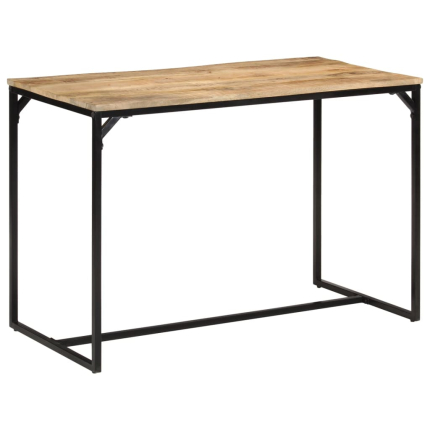 Table à manger Style Industriel en bois de manguier massif brut 110x55x75 cm {attributes}