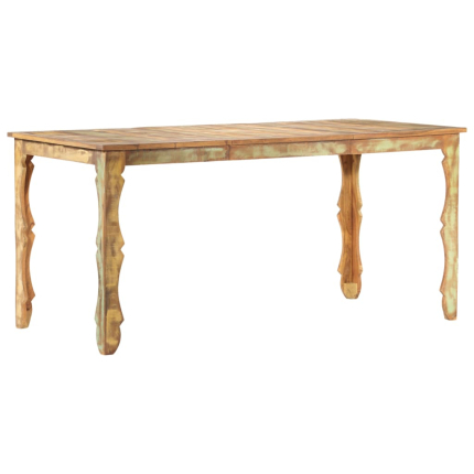 Table à manger style bohème / nature en bois de récupération massif 160x80x76cm {attributes}