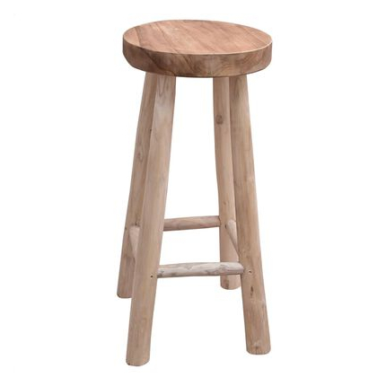 Tabouret de Bar en bois Bohème Naturel Teck