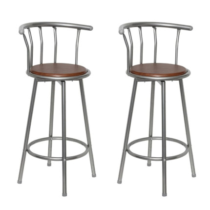 Tabourets de bar Industriel / Rétro - Vintage en lot de 2 en acier Brun {attributes}